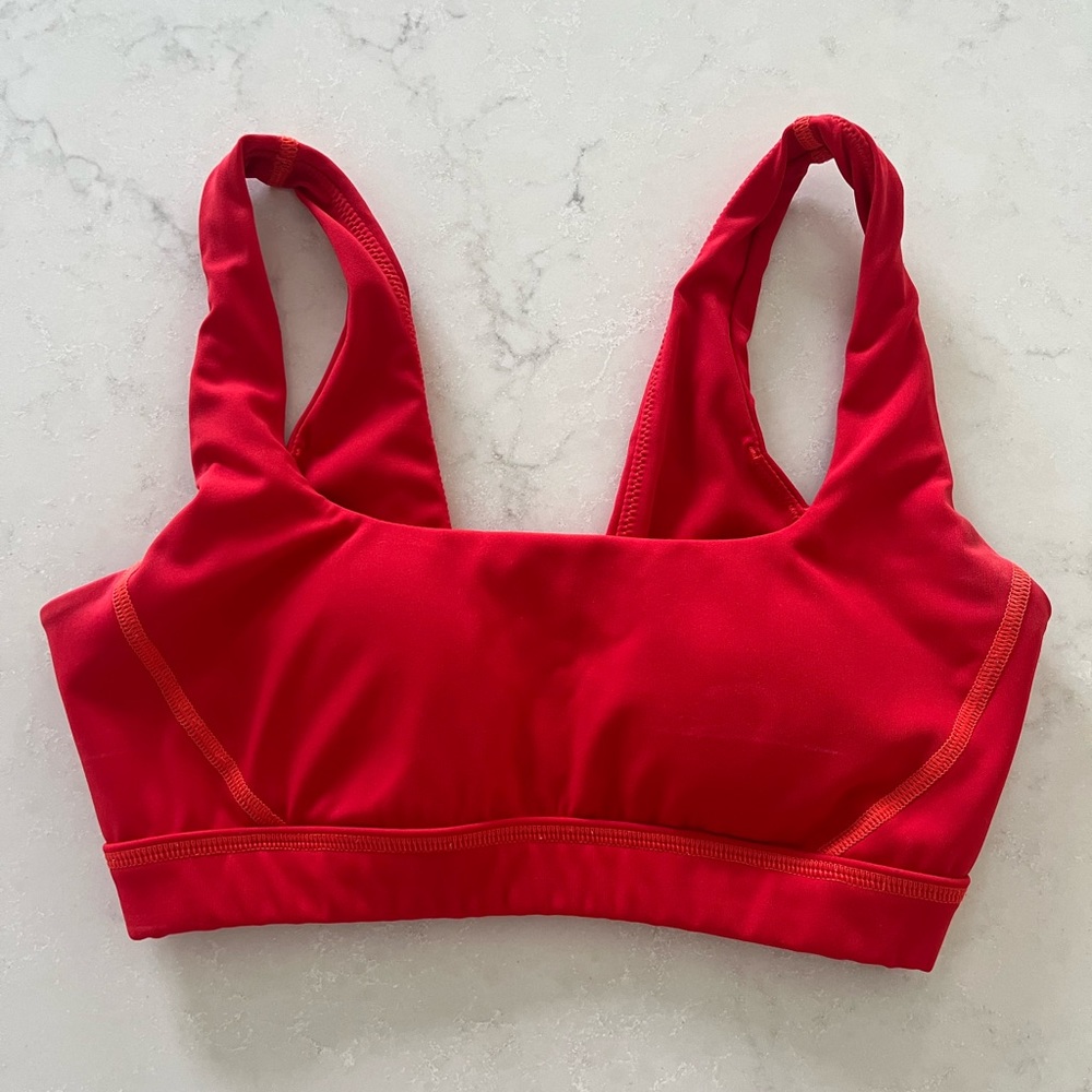 Red aerie sports bra XS